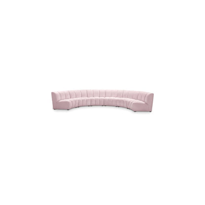 Infinity Pink Velvet 6pc. Modular Sectional