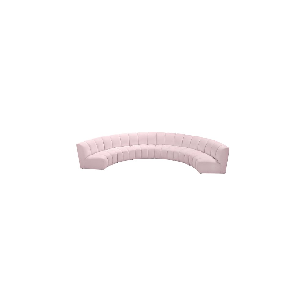 Infinity Pink Velvet 6pc. Modular Sectional