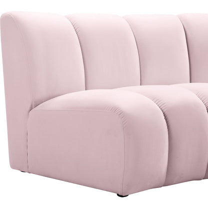 Infinity Pink Velvet 6pc. Modular Sectional