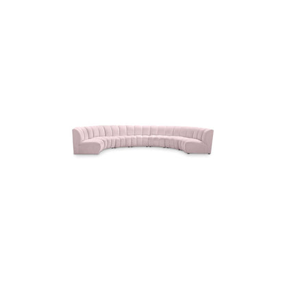 Infinity Pink Velvet 7pc. Modular Sectional