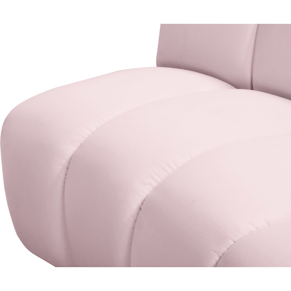 Infinity Pink Velvet 7pc. Modular Sectional