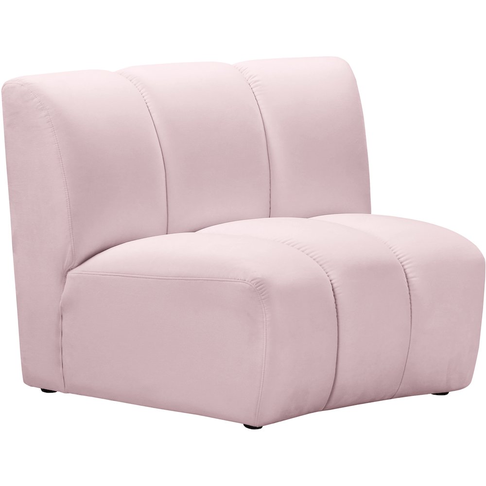 Infinity Pink Velvet Modular Chair