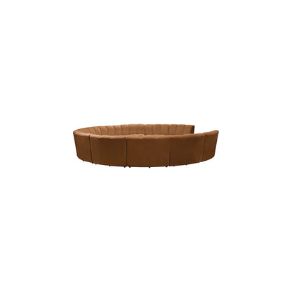 Infinity Saddle Velvet 11pc. Modular Sectional