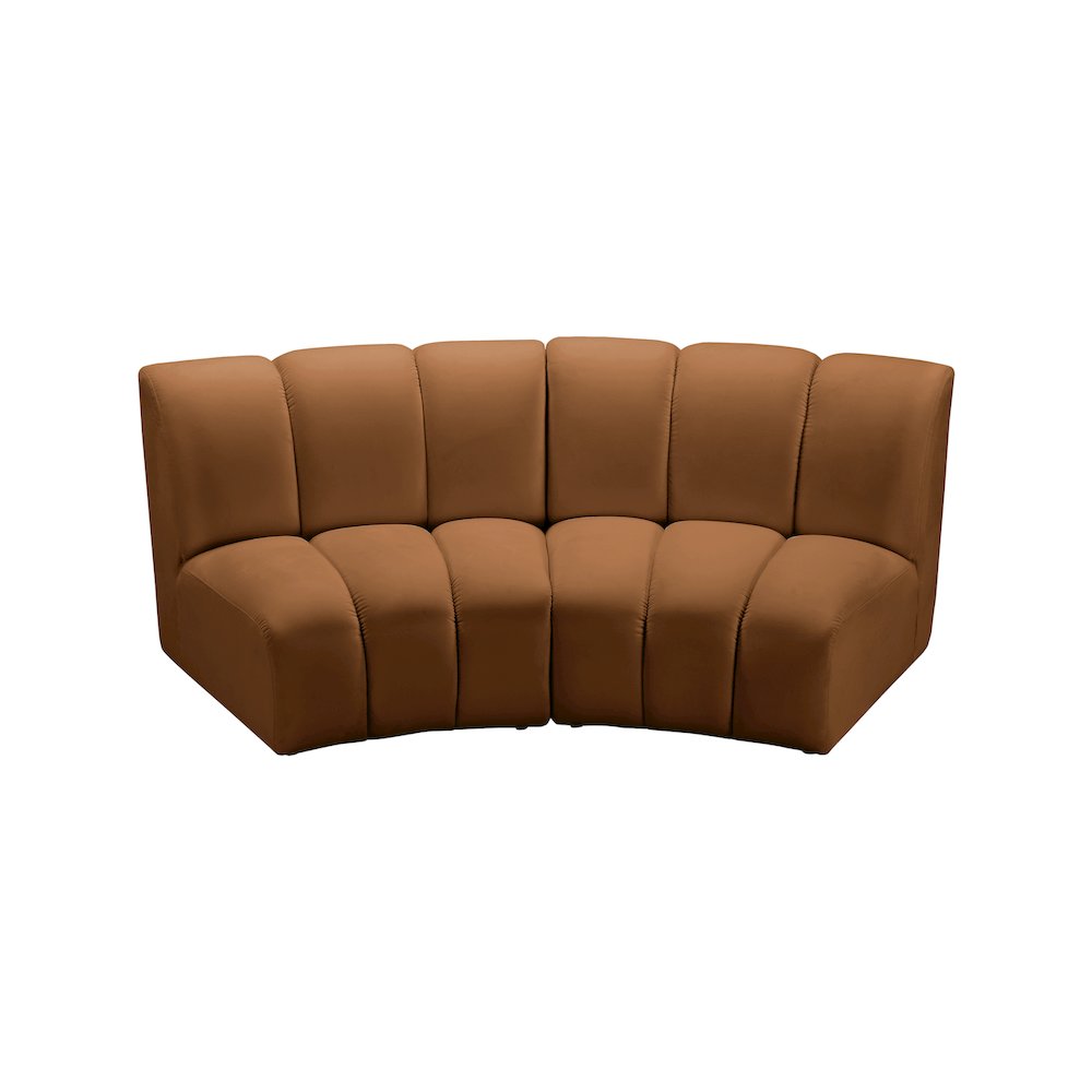 Infinity Saddle Velvet 2pc. Modular Sectional