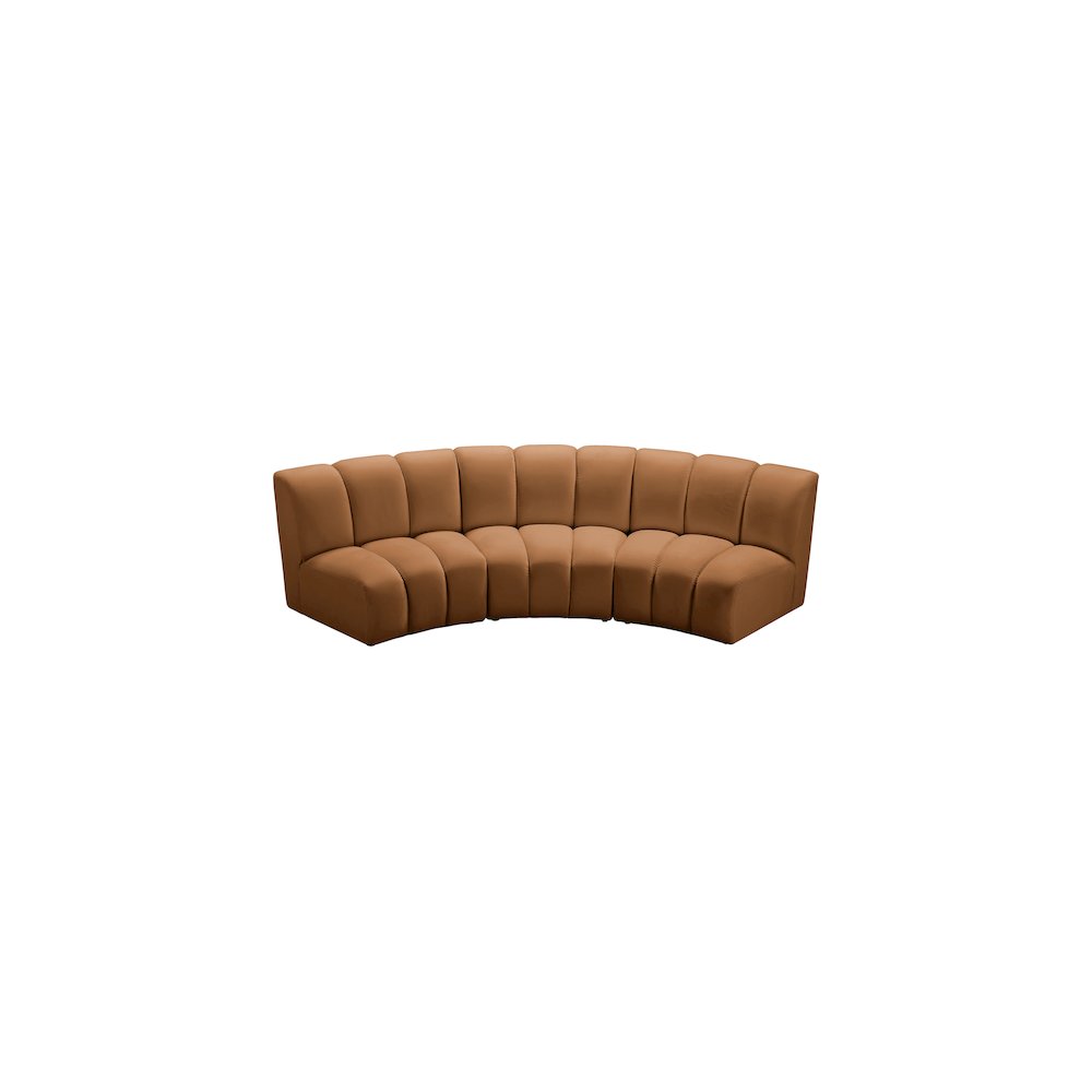 Infinity Saddle Velvet 3pc. Modular Sectional