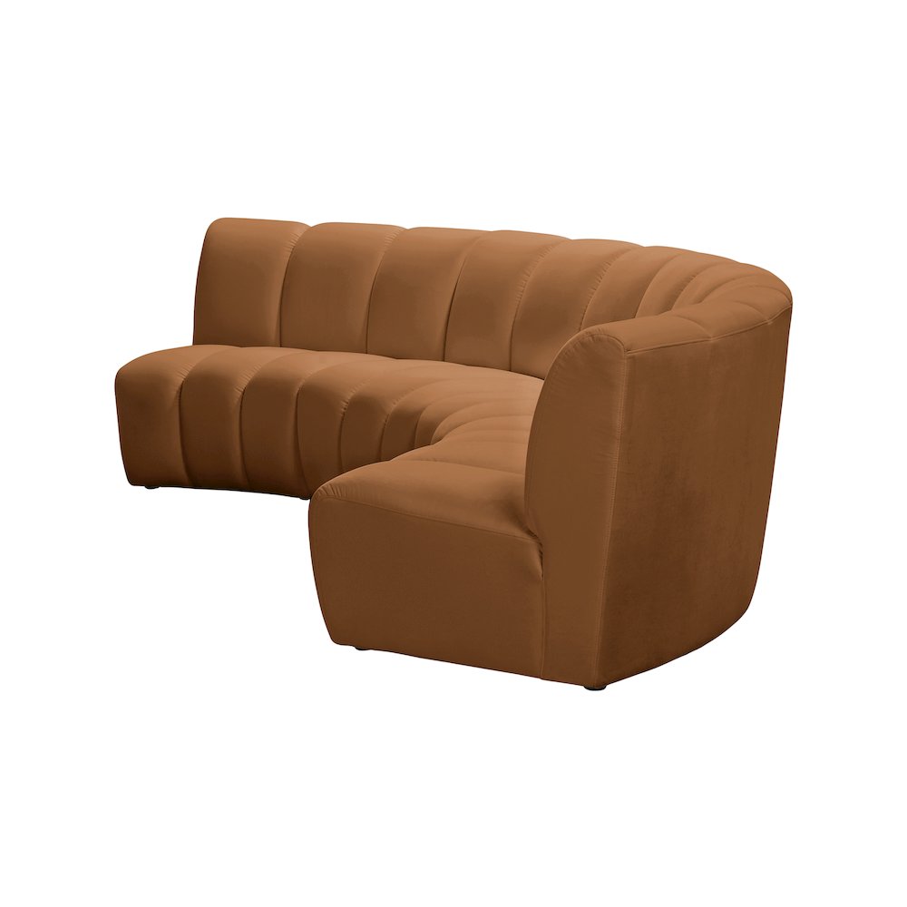 Infinity Saddle Velvet 3pc. Modular Sectional