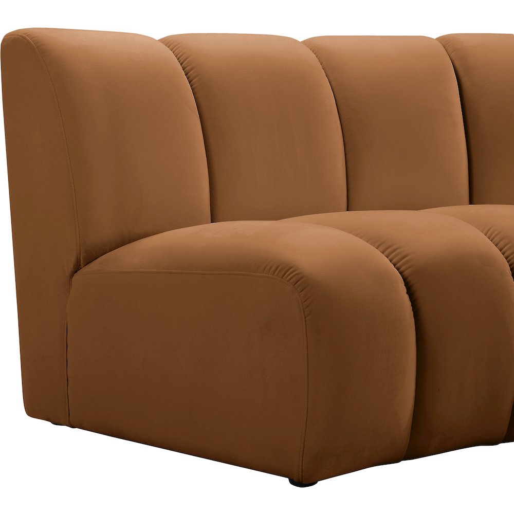 Infinity Saddle Velvet 3pc. Modular Sectional