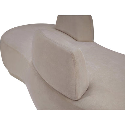 Argyle Beige Chenille Fabric Chaise/Loveseat