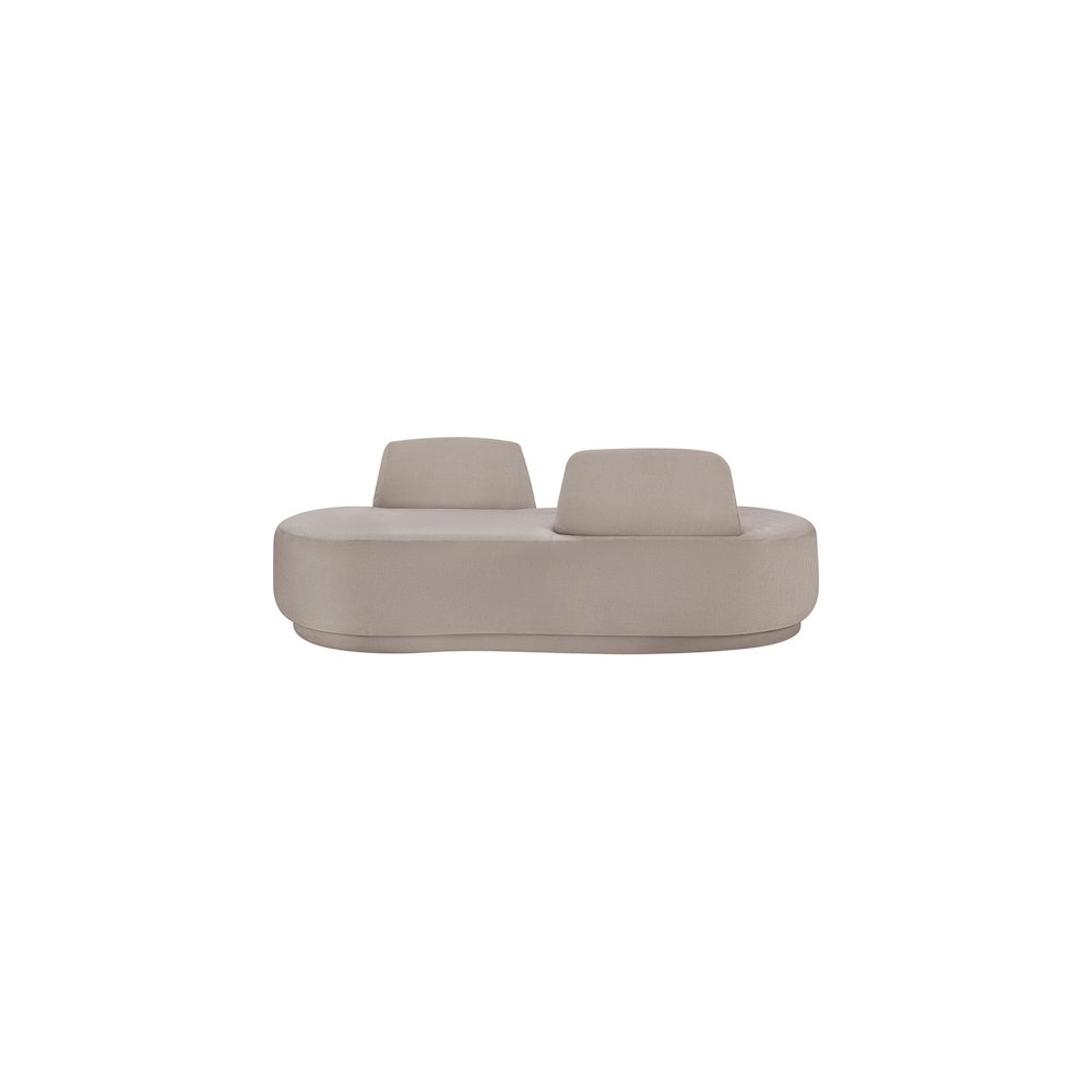 Argyle Beige Chenille Fabric Chaise/Loveseat