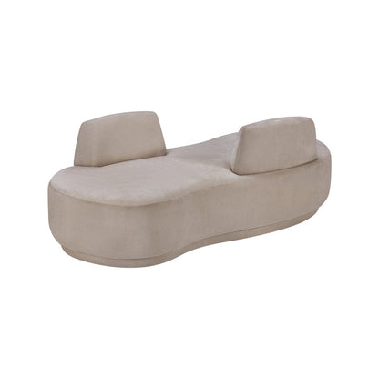 Argyle Beige Chenille Fabric Chaise/Loveseat