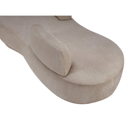 Argyle Beige Chenille Fabric Chaise/Loveseat