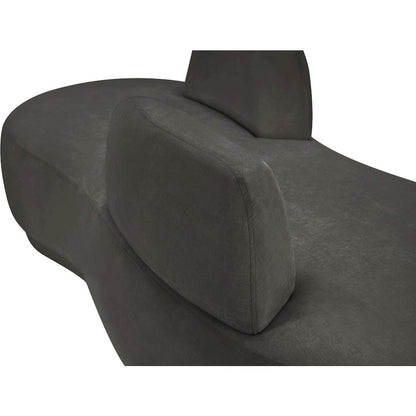 Argyle Grey Chenille Fabric Chaise/Loveseat