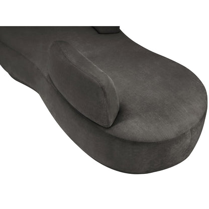 Argyle Grey Chenille Fabric Chaise/Loveseat