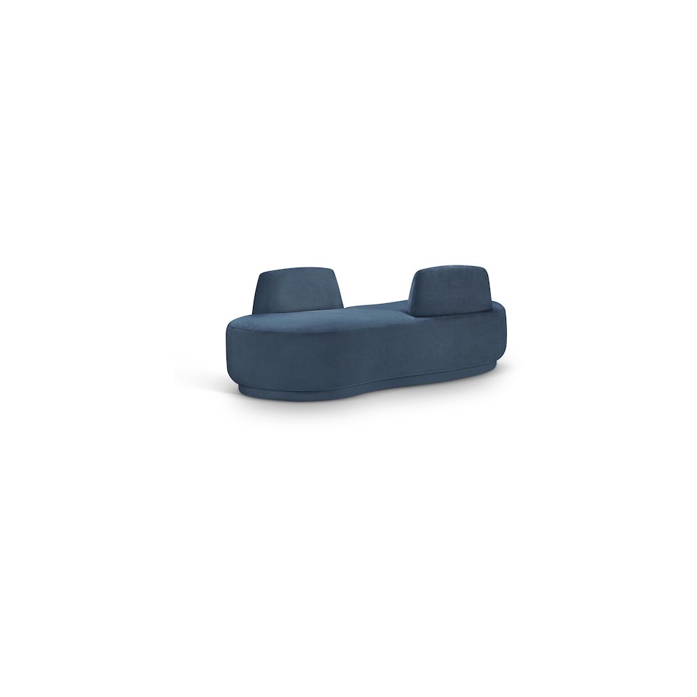 Argyle Light Blue Chenille Fabric Chaise/Loveseat