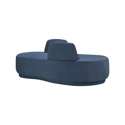 Argyle Light Blue Chenille Fabric Chaise/Loveseat