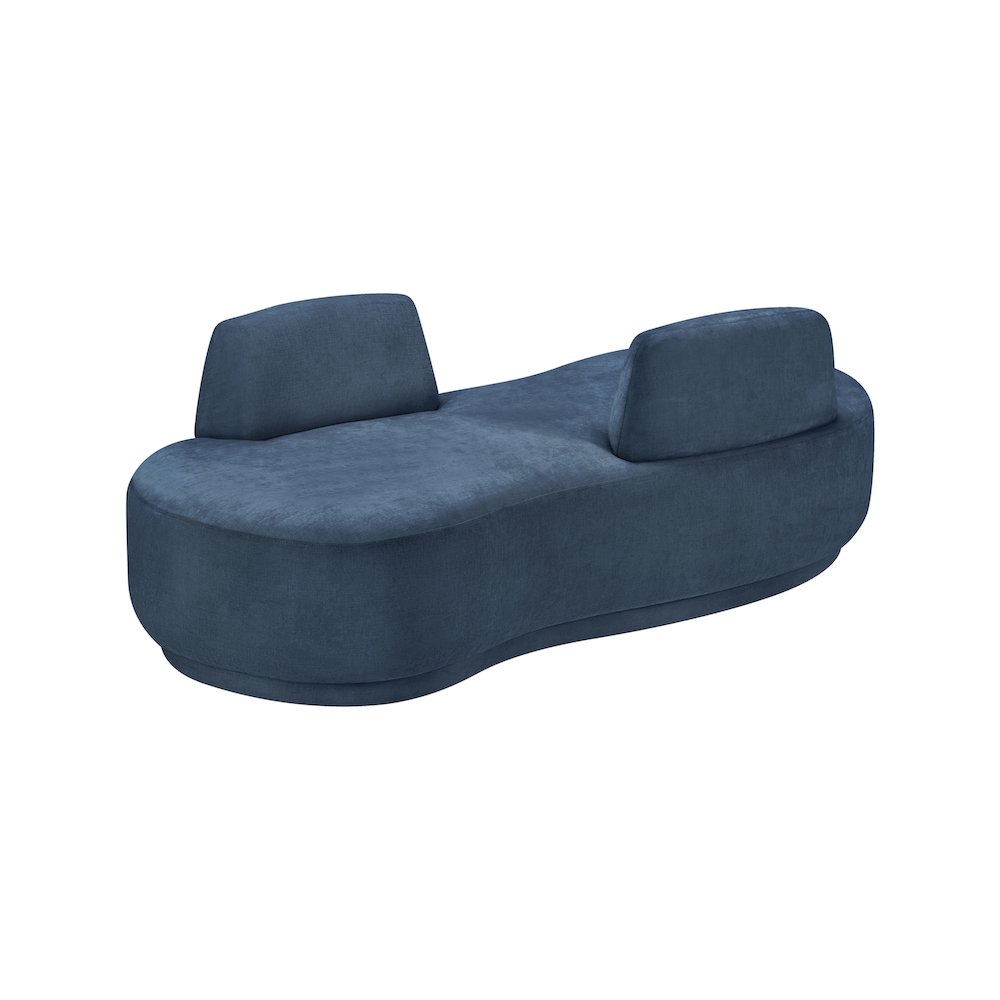 Argyle Light Blue Chenille Fabric Chaise/Loveseat