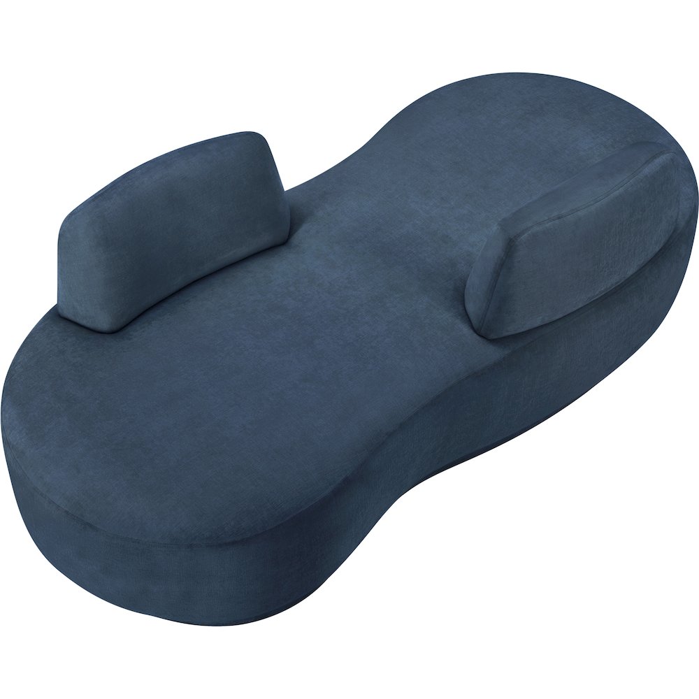 Argyle Light Blue Chenille Fabric Chaise/Loveseat