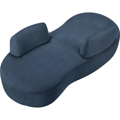Argyle Light Blue Chenille Fabric Chaise/Loveseat