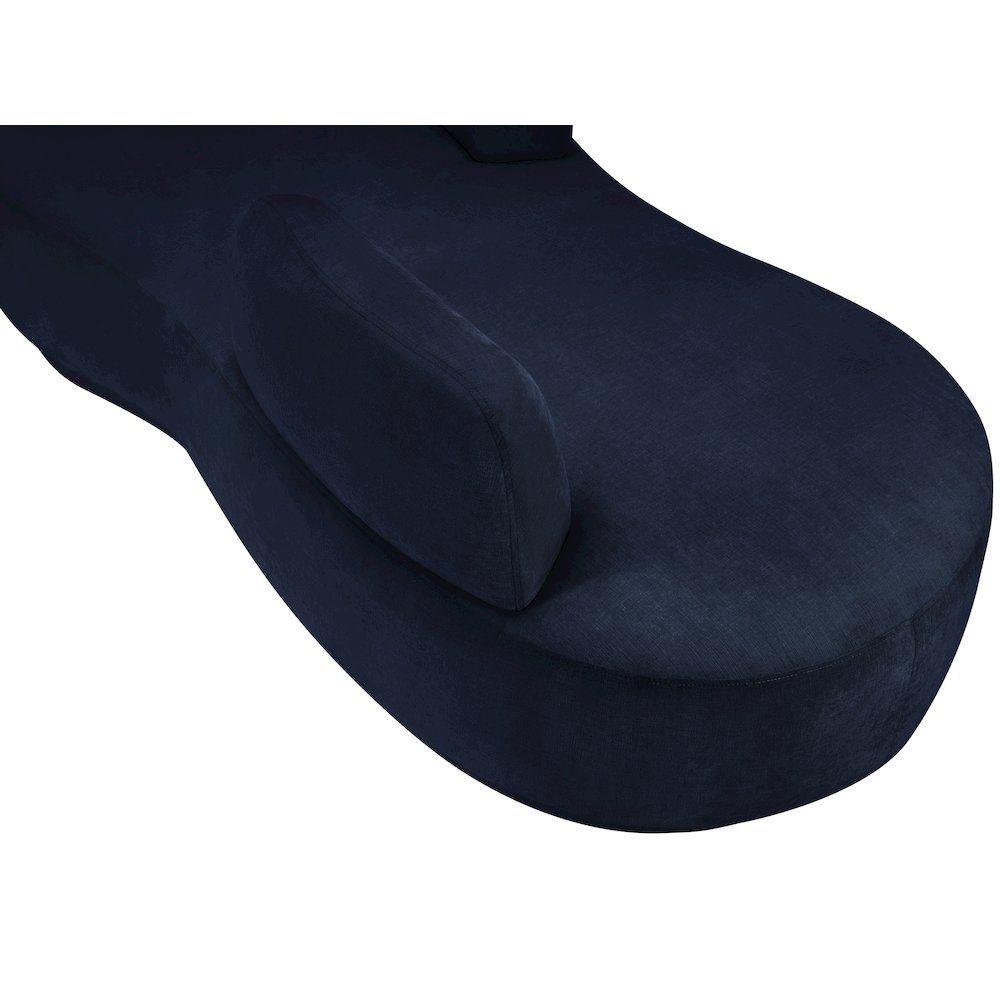 Argyle Navy Chenille Fabric Chaise/Loveseat