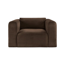 Shaggy Brown Corduroy Performance Fabric Arm Chair