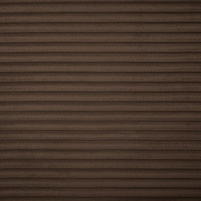 Shaggy Brown Corduroy Performance Fabric Chaise