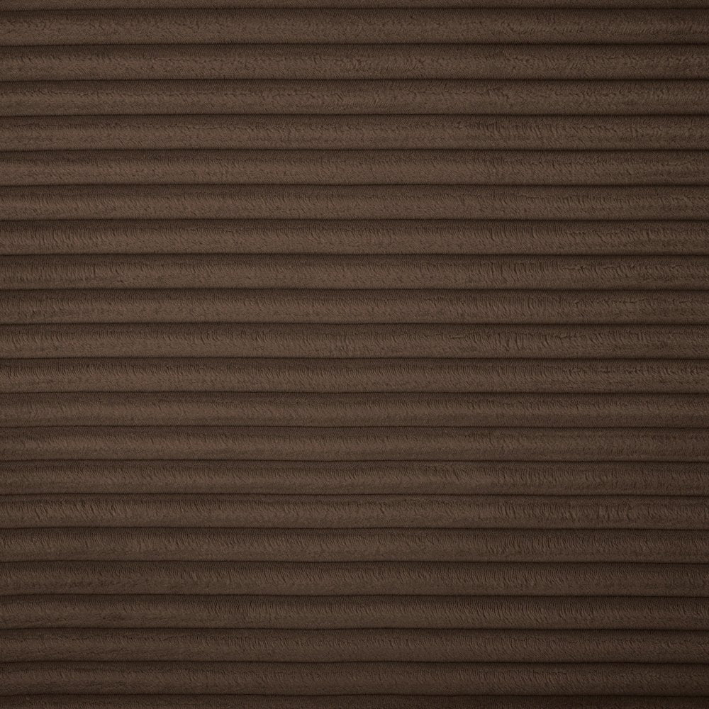 Shaggy Brown Corduroy Performance Fabric Modular Sofa