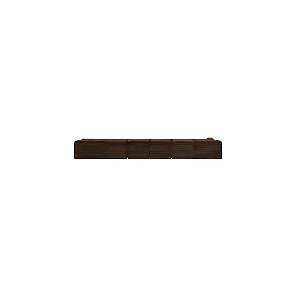 Shaggy Brown Corduroy Performance Fabric Modular Sectional