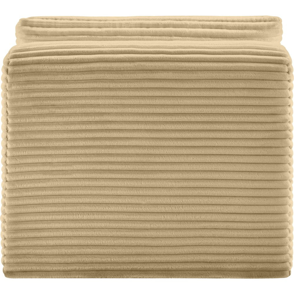 Shaggy Camel Corduroy Performance Fabric Armless Chair