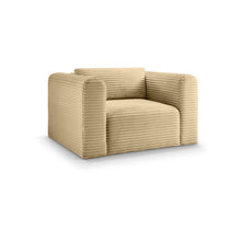 Shaggy Camel Corduroy Performance Fabric Arm Chair