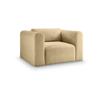 Shaggy Camel Corduroy Performance Fabric Arm Chair