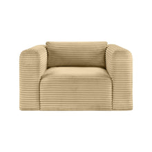 Shaggy Camel Corduroy Performance Fabric Arm Chair