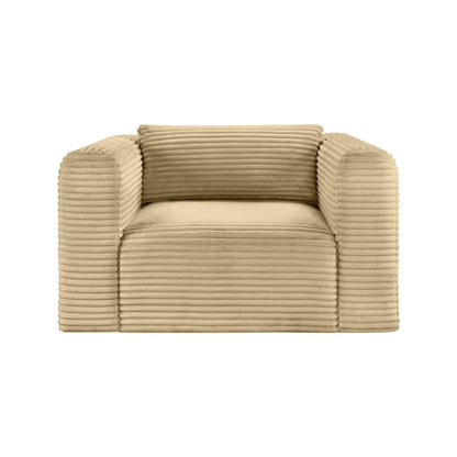 Shaggy Camel Corduroy Performance Fabric Arm Chair