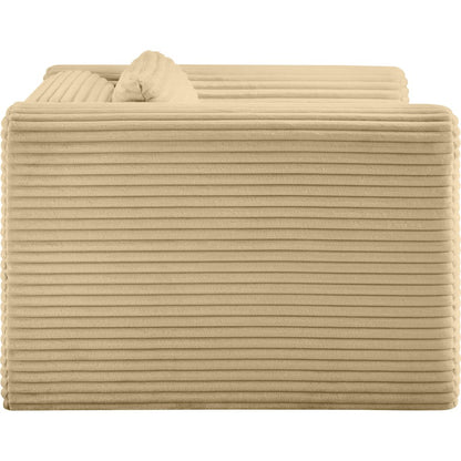 Shaggy Camel Corduroy Performance Fabric Arm Chair