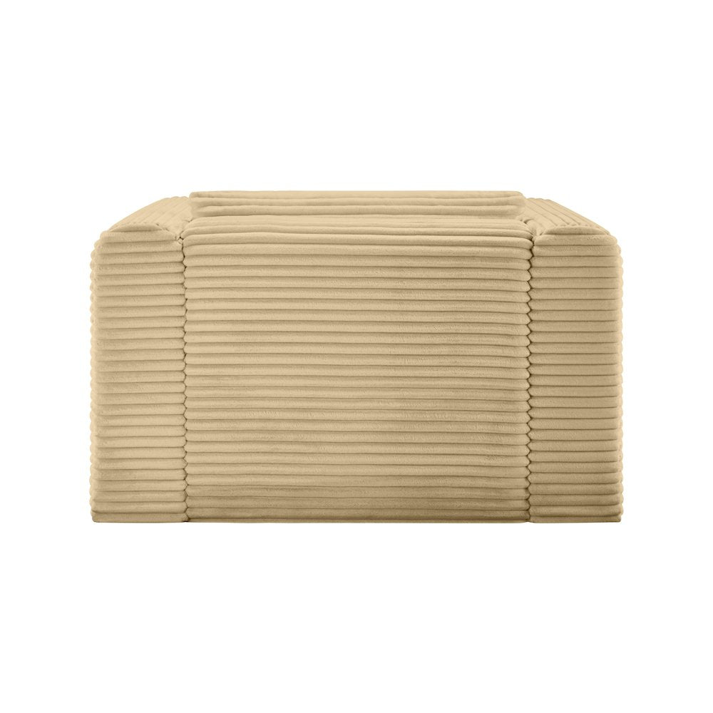 Shaggy Camel Corduroy Performance Fabric Arm Chair