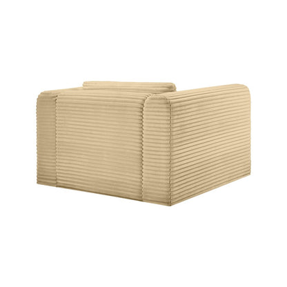 Shaggy Camel Corduroy Performance Fabric Arm Chair