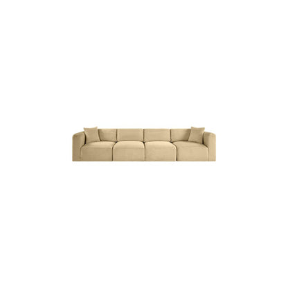 Shaggy Camel Corduroy Performance Fabric Modular Sofa