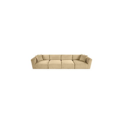 Shaggy Camel Corduroy Performance Fabric Modular Sofa