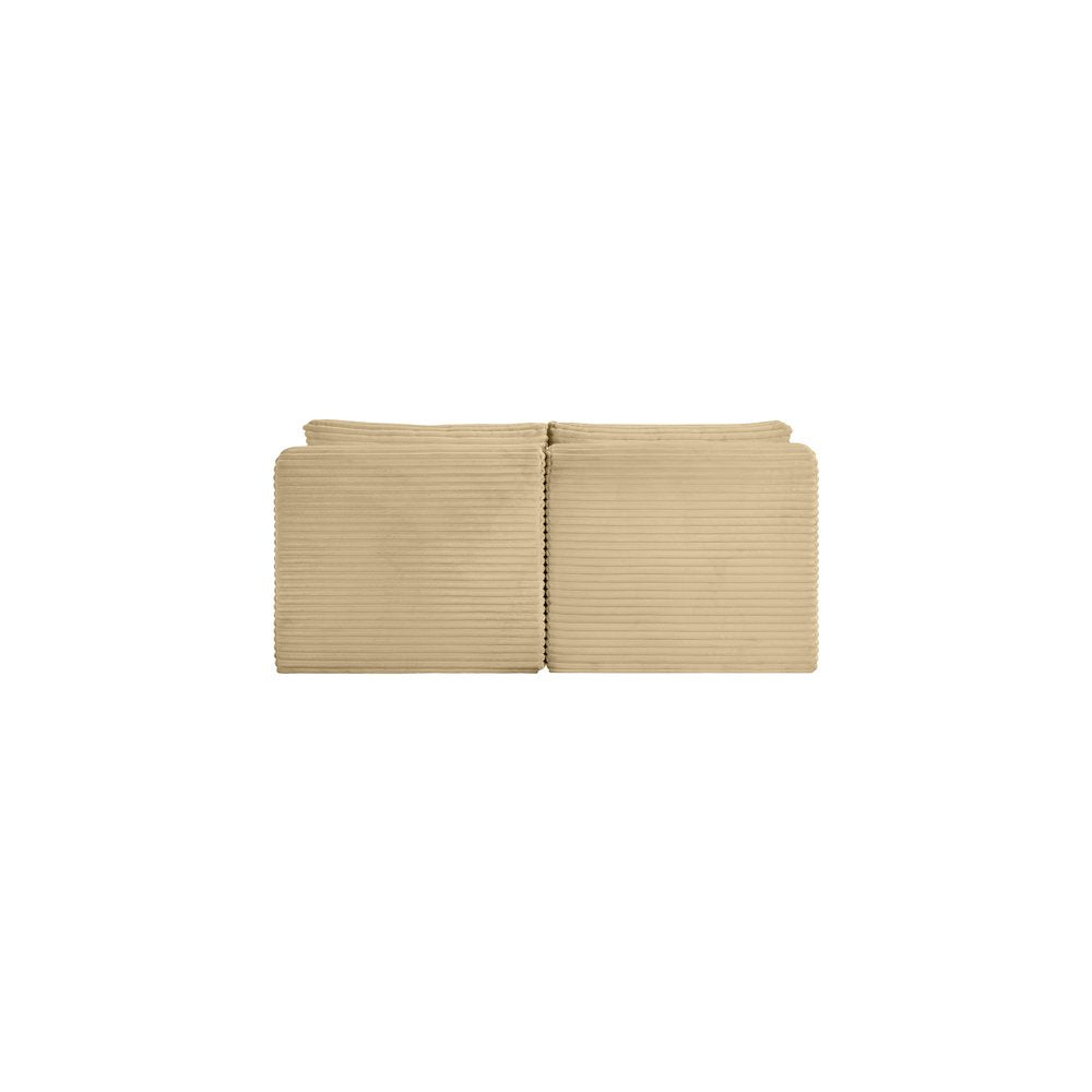 Shaggy Camel Corduroy Performance Fabric Modular Sofa