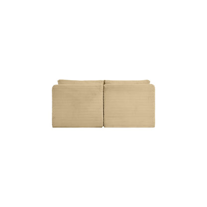 Shaggy Camel Corduroy Performance Fabric Modular Sofa