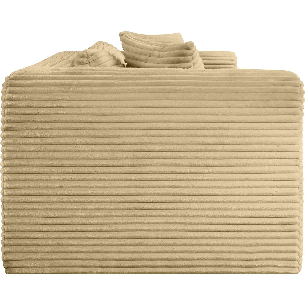 Shaggy Camel Corduroy Performance Fabric Modular Sofa