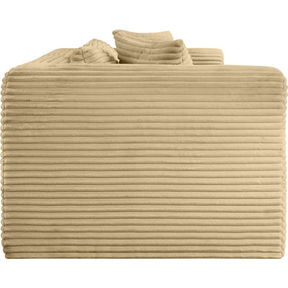 Shaggy Camel Corduroy Performance Fabric Modular Sofa
