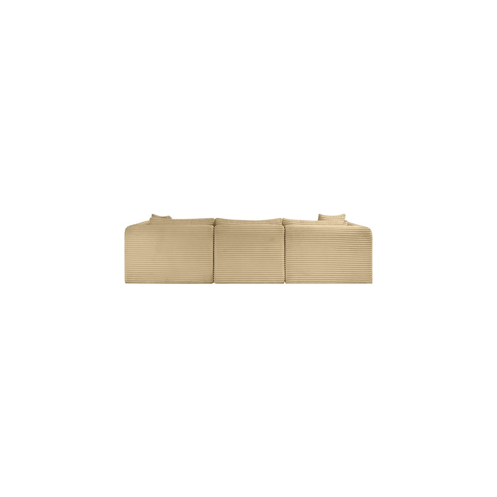 Shaggy Camel Corduroy Performance Fabric Modular Sectional