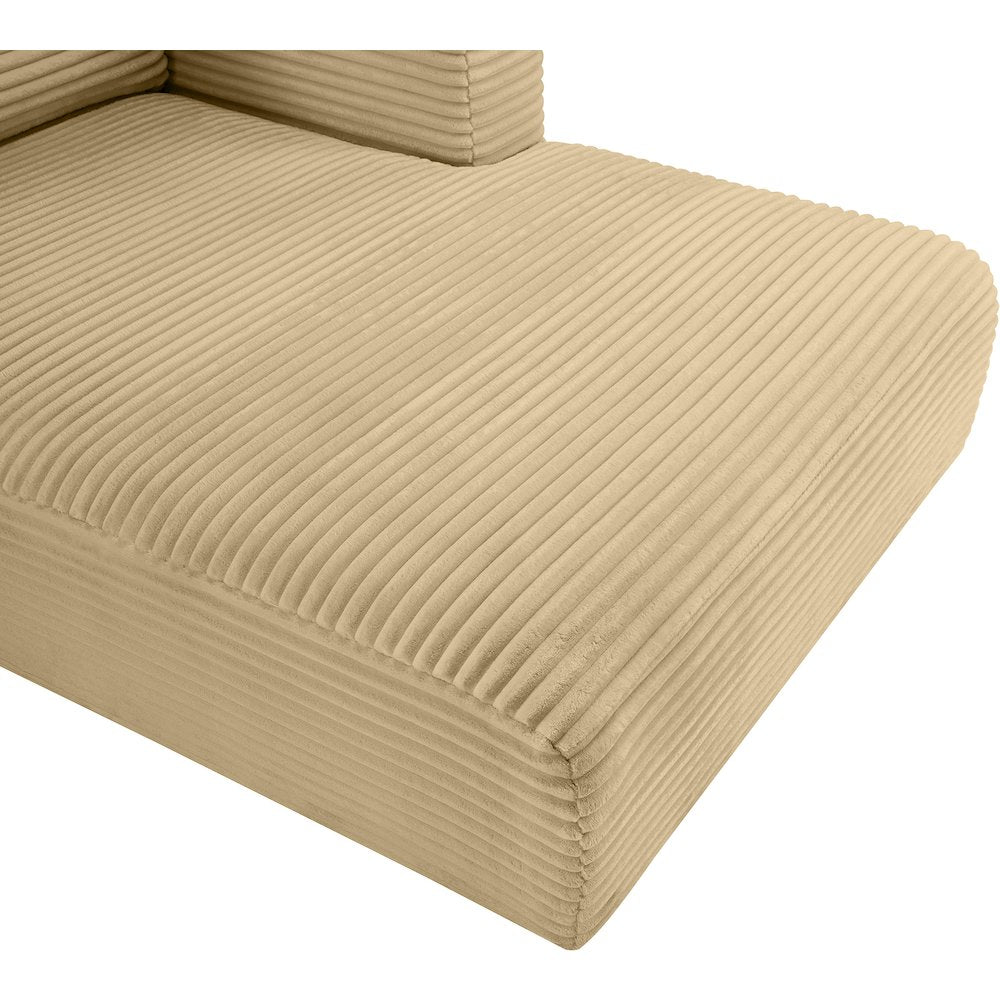 Shaggy Camel Corduroy Performance Fabric Modular Sectional