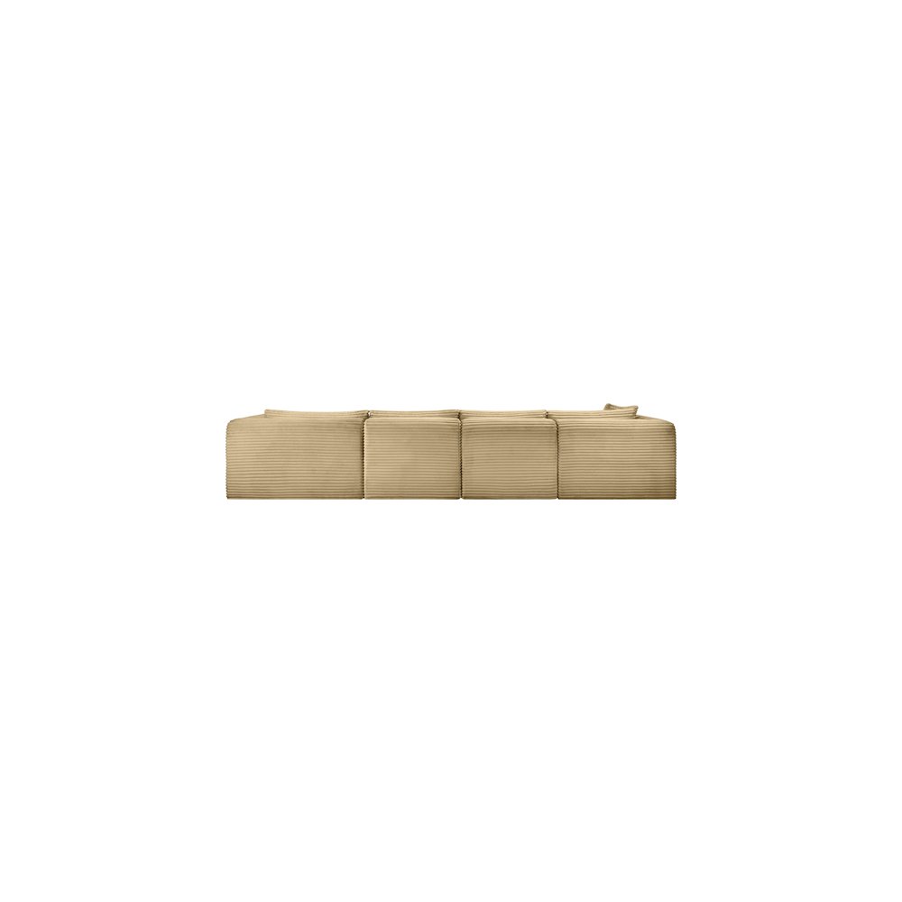 Shaggy Camel Corduroy Performance Fabric Modular Sectional