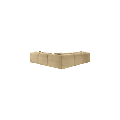 Shaggy Camel Corduroy Performance Fabric Modular Sectional