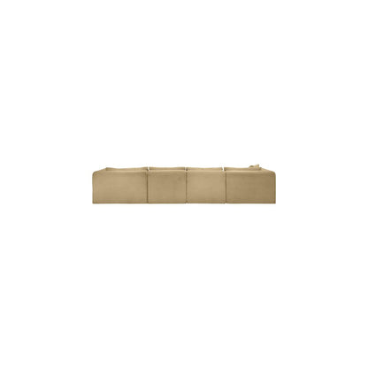 Shaggy Camel Corduroy Performance Fabric Modular Sectional