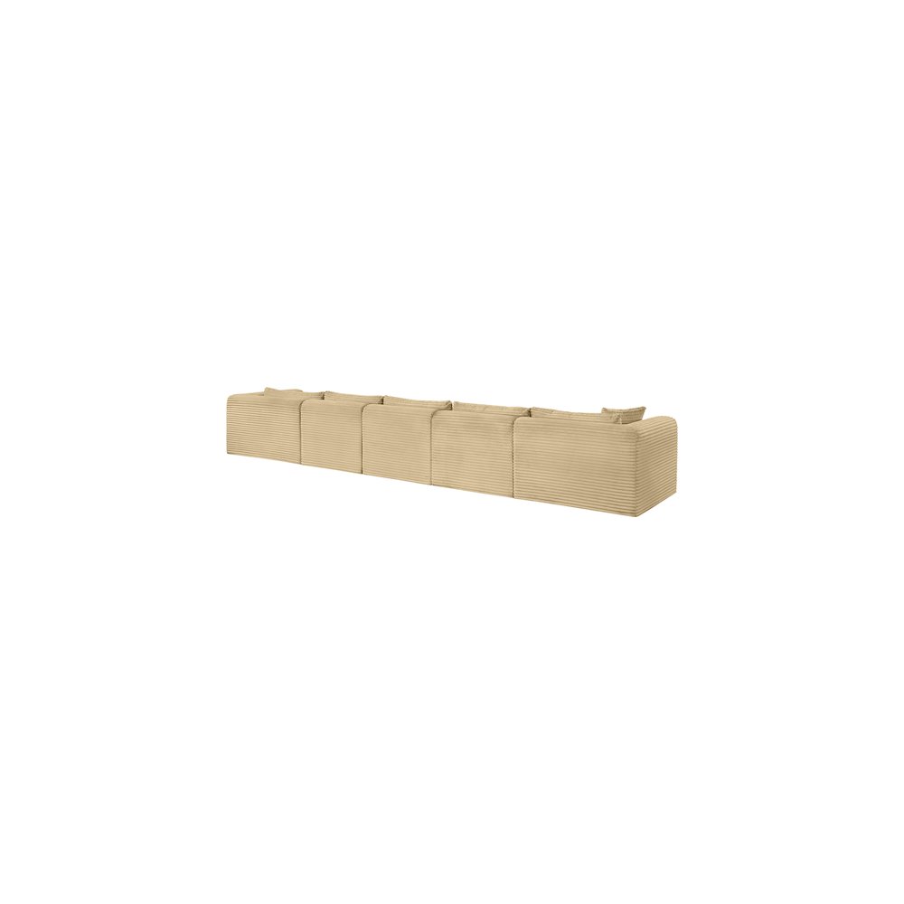 Shaggy Camel Corduroy Performance Fabric Modular Sectional