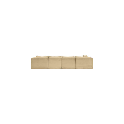 Shaggy Camel Corduroy Performance Fabric Modular Sectional