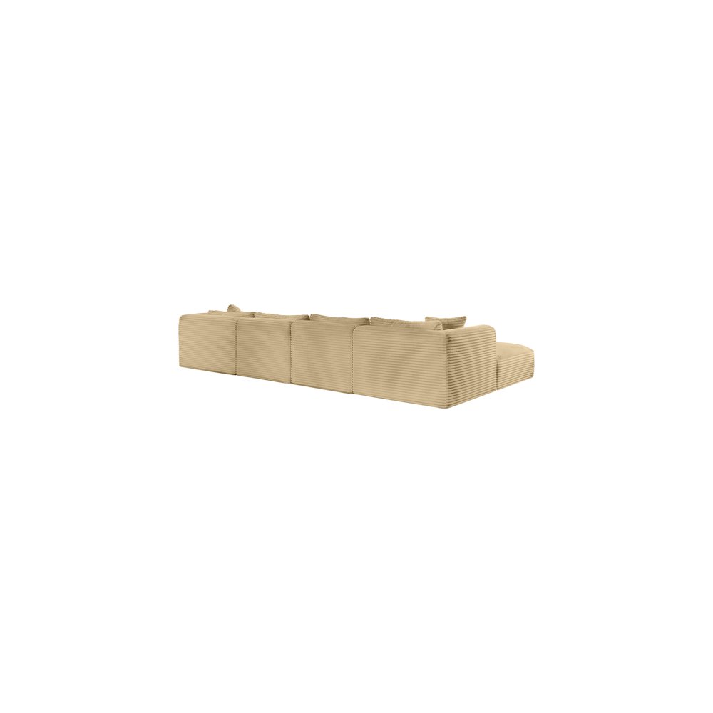 Shaggy Camel Corduroy Performance Fabric Modular Sectional