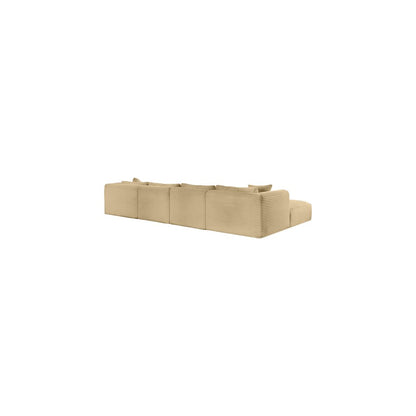 Shaggy Camel Corduroy Performance Fabric Modular Sectional